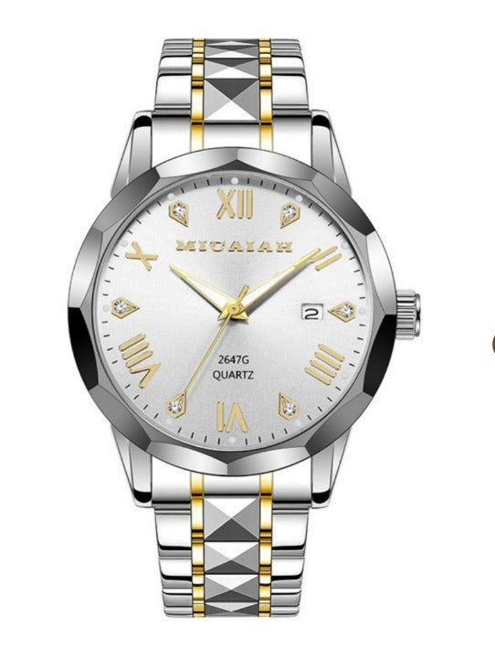 Micaiah Men’s Stainless Steel Quartz Water Resistant Watch